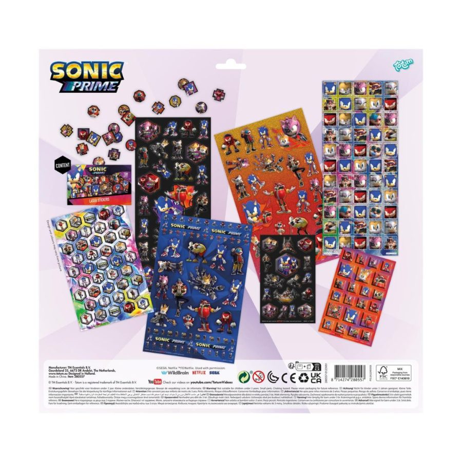 Totum: Sonic Prime Αυτοκόλλητα - Super Sticker Set (TT280557)