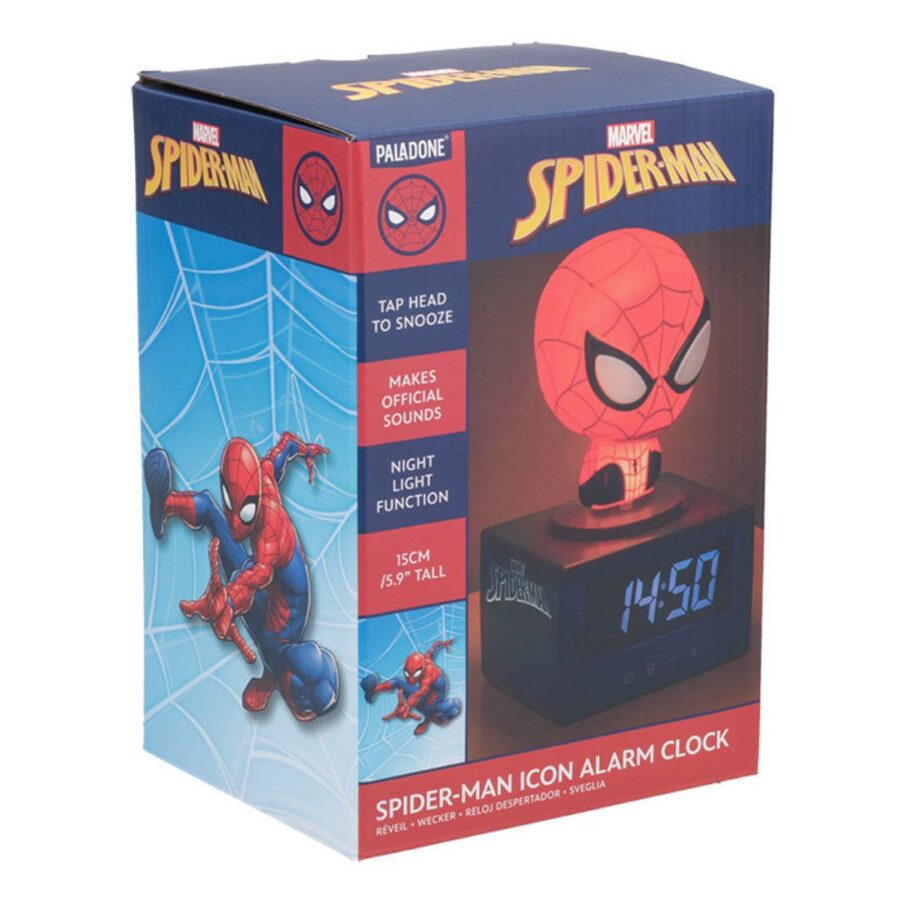 Paladone Spider-Man Φωτιζόμενο Ρολόι Ξυπνητήρι – LED Alarm Clock Marvel (PP14229SPM)