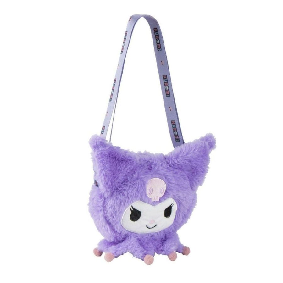 Παιδικη Τσαντα Βολτας Sanrio Kuromi Plush Shoulder Bag 17x14x4εκ.
