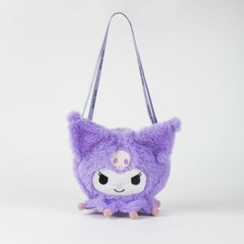 Παιδικη Τσαντα Βολτας Sanrio Kuromi Plush Shoulder Bag 17x14x4εκ.