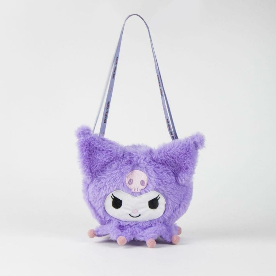 Παιδικη Τσαντα Βολτας Sanrio Kuromi Plush Shoulder Bag 17x14x4εκ.