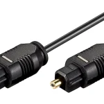 GOOBAY καλώδιο ήχου Toslink 50447, gold plated, 2.2mm, 2m, μαύρο