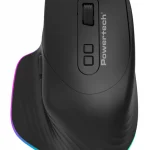 POWERTECH ασύρματο gaming ποντίκι PT-1253, 2.4GHz and Bluetooth, 2000DPI, 650mAh, RGB, μαύρο ,7 πλήκτρα, επαναφορτιζόμενο