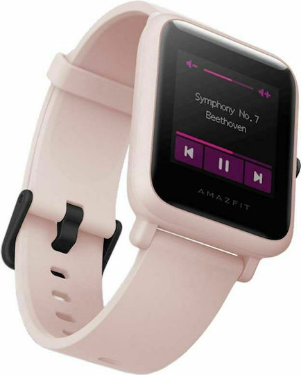 Amazfit Bip S Lite 42mm Αδιάβροχο Smartwatch με Παλμογράφο – Sakura Pink