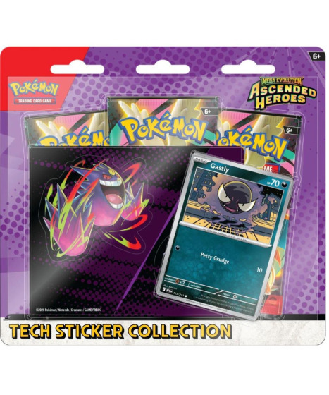Pokemon Mega Evolution: Ascended Heroes Gastly Tech Sticker Collection (POK103141)