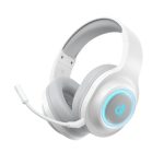 QCY Heroad V200 Wireless Quad White – Bluetooth & WiFi & USB-A & USB-C RGB Gaming Headset PS4/PS5/PC