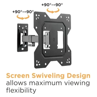 POWERTECH επιτοίχια βάση τηλεόρασης PT-1128, 23-43", έως 30kg, full motion