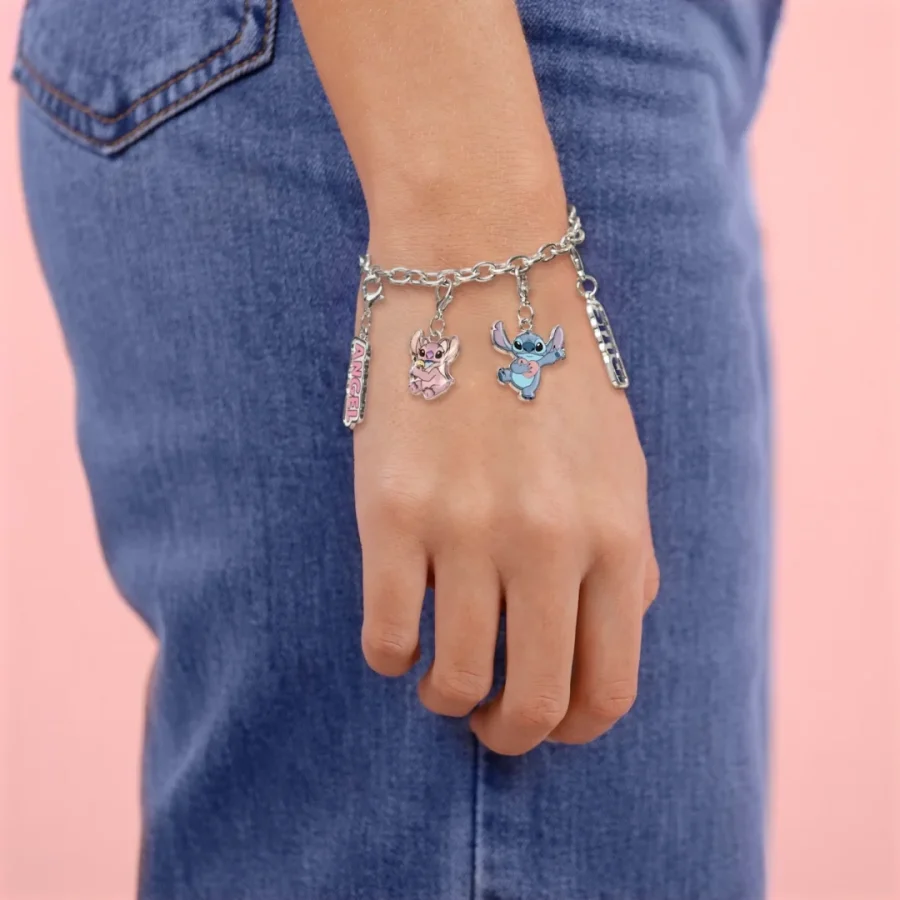 Peershardy Lilo & Stitch Bracelet Set with Charms + Hair Accessories
