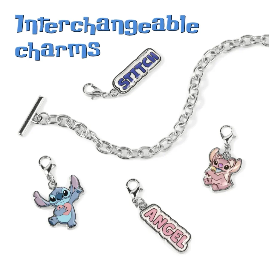 Peershardy Lilo & Stitch Bracelet Set with Charms + Hair Accessories