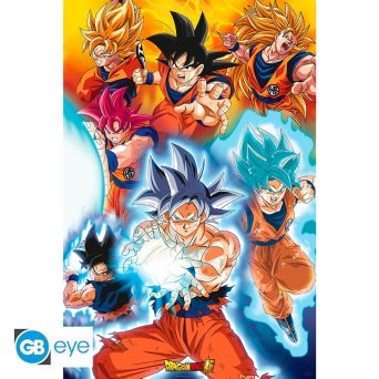 Gb Eye Dragon Ball Super Goku Transformations Poster 91x61cm