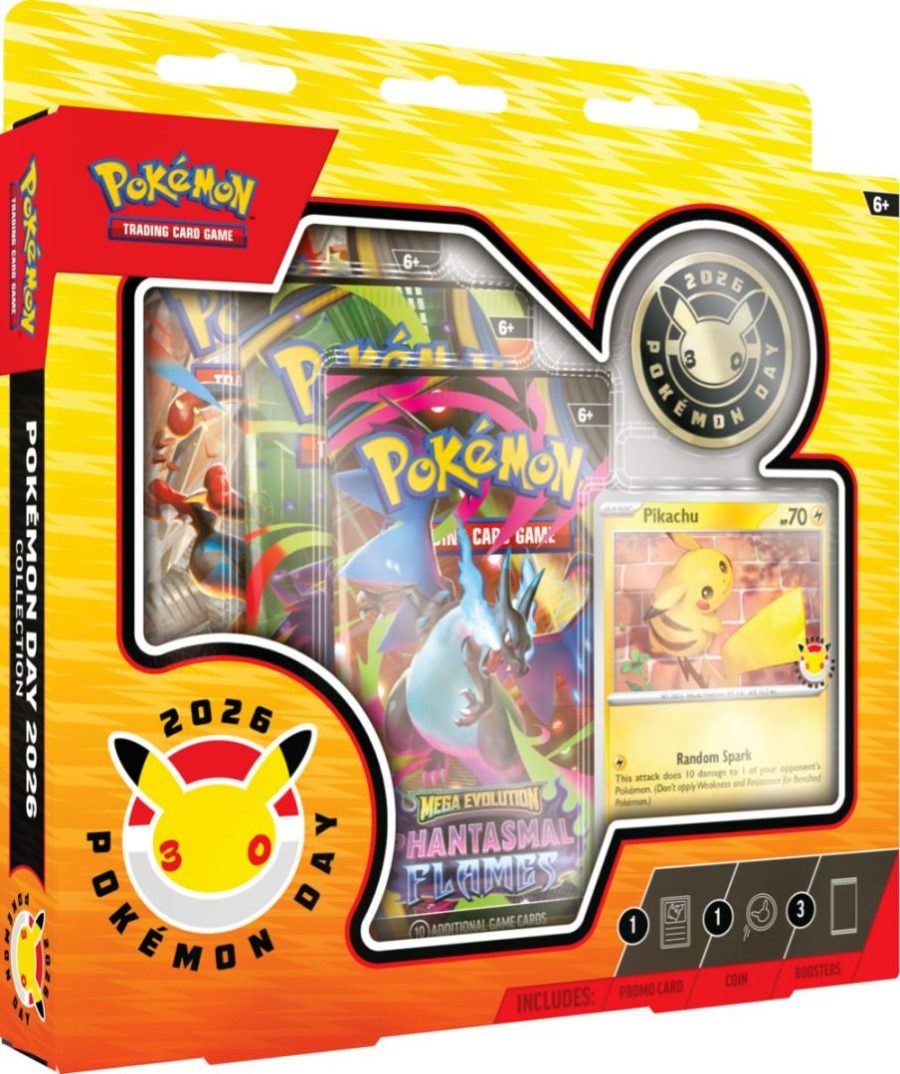 Pokemon TCG Pokemon Day 2026 Collection 30th Anniversary – Pikachu Promo, Coin & 3 Booster Packs (POK103941)