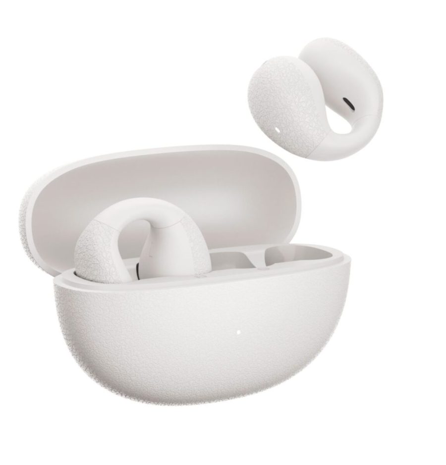 QCY Crossky C10 White Open Ear Clip-On Ακουστικά Bluetooth 5.4 – 30h, IPX5, Call Noise Reduction