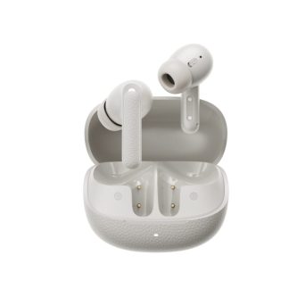 QCY Buds ANC HT15 Cream Grey TWS Ακουστικά Bluetooth – 45dB Adaptive ANC, 5 Mic ENC, 35h Αυτονομία