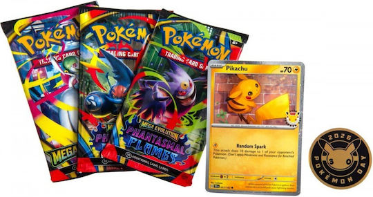 Pokemon TCG Pokemon Day 2026 Collection 30th Anniversary – Pikachu Promo, Coin & 3 Booster Packs (POK103941)