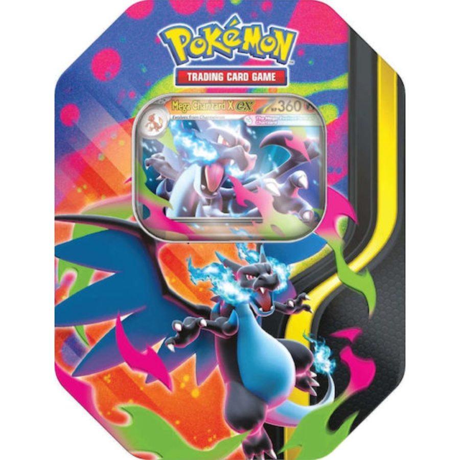 Pokemon TCG Mega Evolution Ascended Heroes Mega Charizard X ex Tin – Promo Κάρτα και 4 Booster Packs