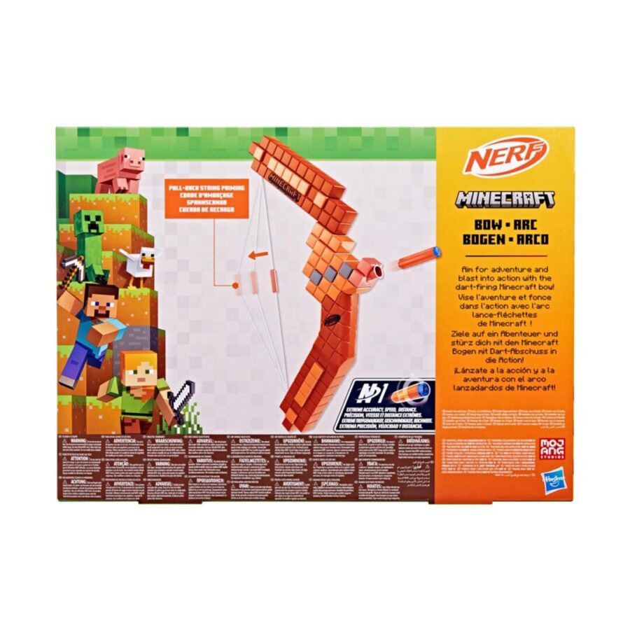 Hasbro Nerf Minecraft Bow G1120 – Τόξο Nerf με Βελάκια Minecraft Παιχνίδι Δράσης για Παιδιά