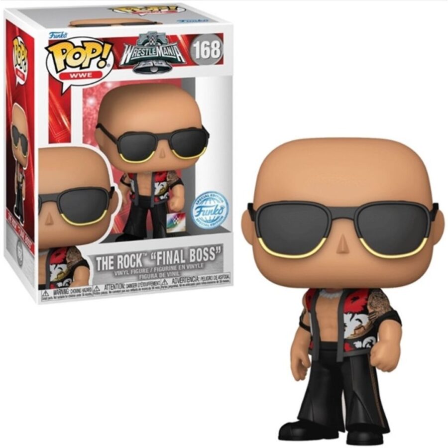Funko Pop! WWE: Wrestlemania - The Rock "Final Boss" #168 Special Edition Figure
