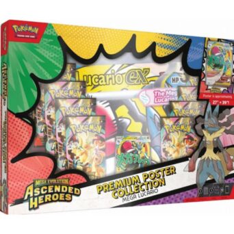 Pokemon TCG Mega Evolution Ascended Heroes Premium Poster Collection POK103021 –  Mega Gardevoir ex, Booster Packs & Poster