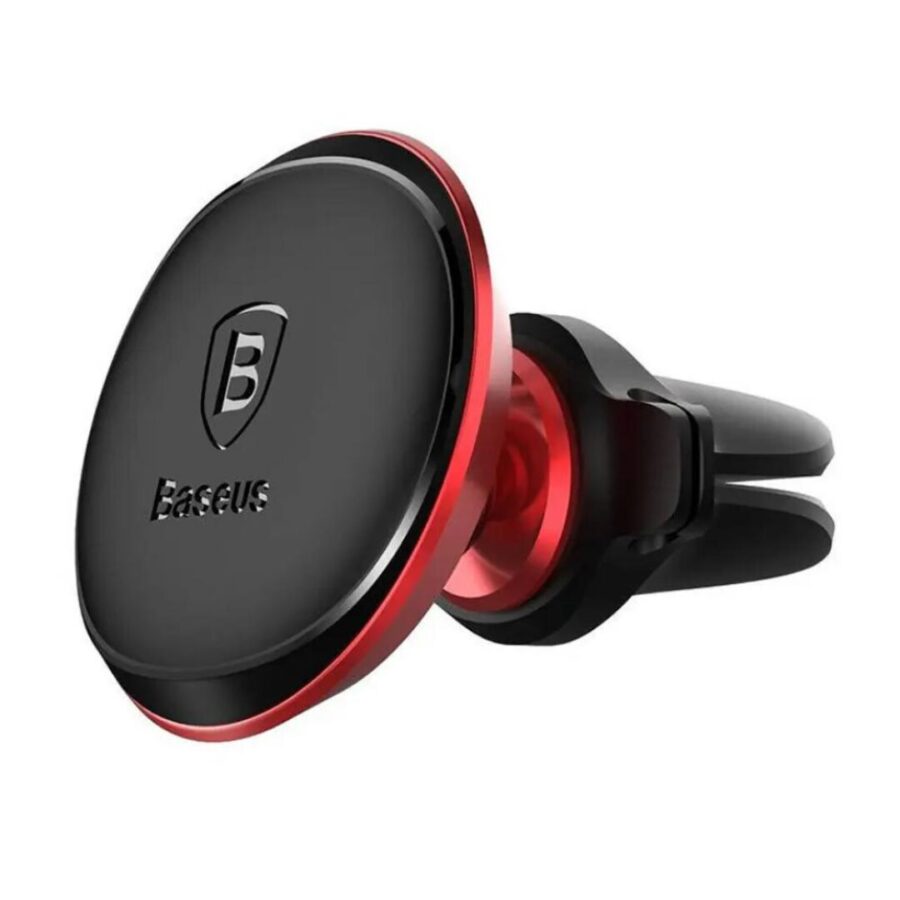 Baseus Magnetic Car Mount Holder Air Vent Red – Βάση Κινητού Αυτοκινήτου Μαγνητική για Αεραγωγό (C40141201913-00)