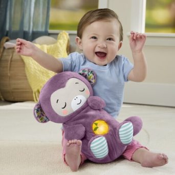 Fisher Price Μαϊμουδάκι Αγκαλιάς με Κίνηση Αναπνοής & Μουσική Βρεφικό Παιχνίδι (JLH41)