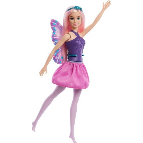 Barbie Fairy Ballerina Κούκλα με Μωβ Φόρεμα & Ροζ Μαλλιά Mattel (JKB62)
