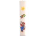 Χειροποιητη Λαμπάδα Πασχαλινή Super Mario με Αστέρι – Παιδική Λαμπάδα σε κουτι