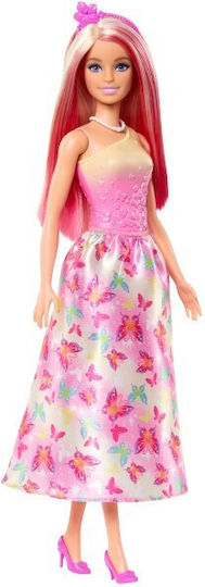 Barbie A Touch of Magic Πριγκίπισσα Κούκλα με Ροζ Ανταύγειες Mattel (HRR08