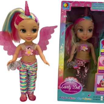 Κούκλα Unicorn Με Φώτα Και Μουσική 41x23εκ