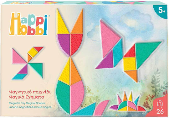 HappiHobbi Μαγικά Σχήματα 26 Εκπαιδευτικοί Χάρτινοι Μαγνήτες για Παιδιά 5+ Ετών (1029-64078)