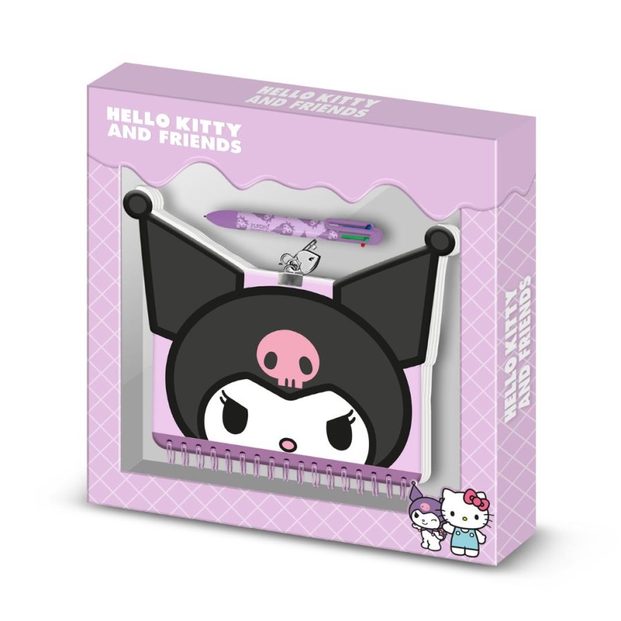 Karactermania Σετ δώρου Γραφική ύλης Kuromi Head Gift Box Diary + Pen