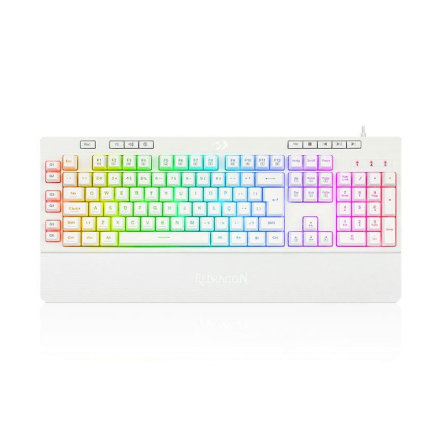 Gaming πληκτρολόγιο - Redragon K512 RGB Shiva (US) White