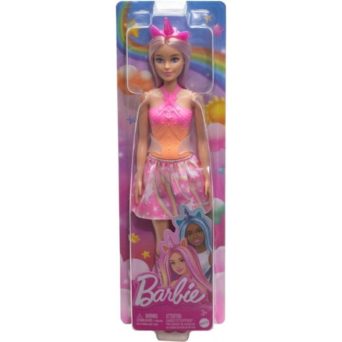 Barbie Princess Unicorn Κούκλα με Πορτοκαλί-Ροζ Φόρεμα Mattel (HRR13)