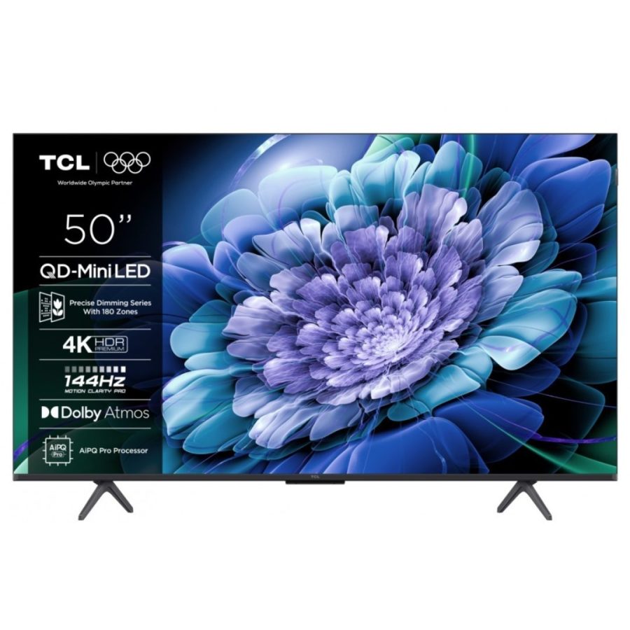 TCL Τηλεοραση 50C61K 50" 4K QD-Mini LED Smart TV Google TV HDR 144Hz (2025)