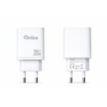 Onice 20W PD Fast Charger 2 Θυρες( USB A και USB-C) Φορτιστής Πρίζας – Γρήγορη Φόρτιση Power Delivery Λευκός