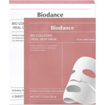 Biodance Bio Collagen Real Deep Mask Set (4 Τεμαχια x 34g) – Μάσκα Προσώπου για Σύσφιξη, Ενυδάτωση & Glow