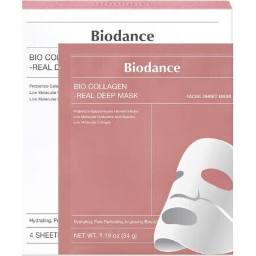 Biodance Bio Collagen Real Deep Mask Set (4 Τεμαχια x 34g) – Μάσκα Προσώπου για Σύσφιξη, Ενυδάτωση & Glow