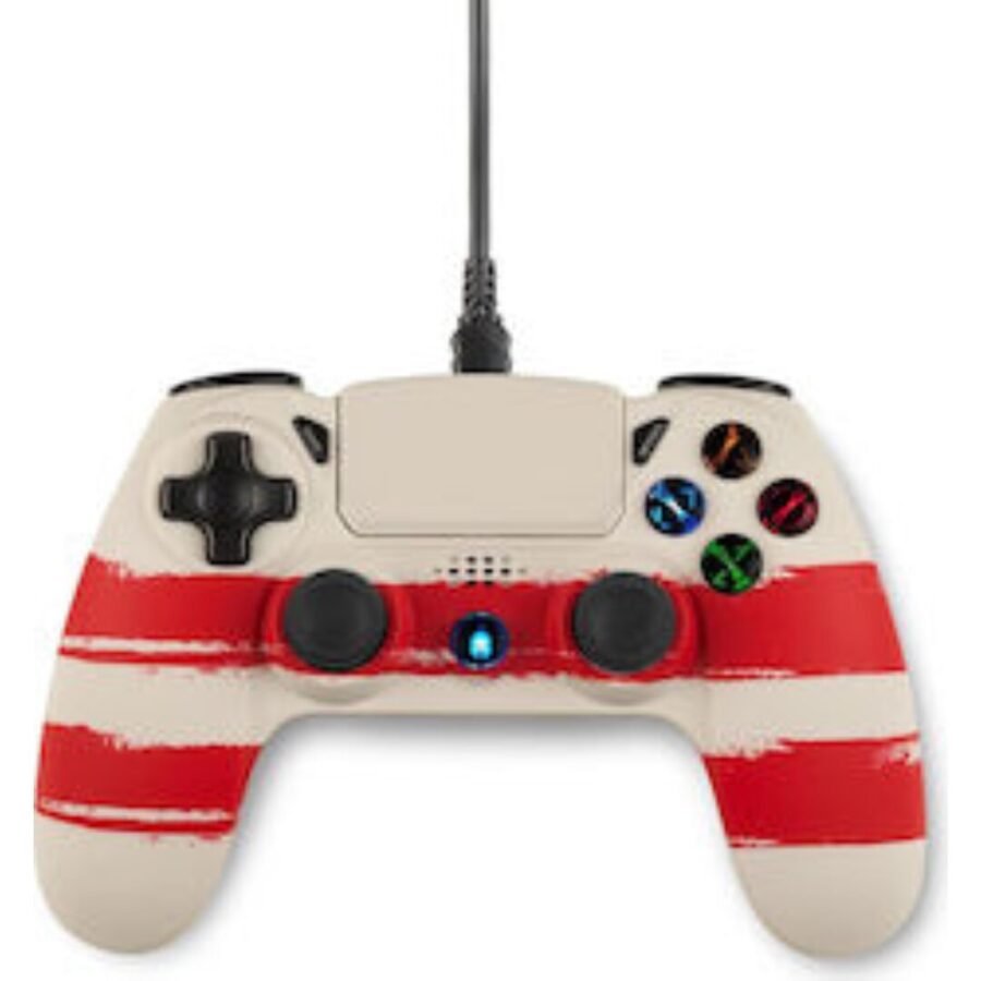 Spartan Gear Hoplite 2 Wired Controller Redline – Gamepad για PS4 & PC με Καλώδιο