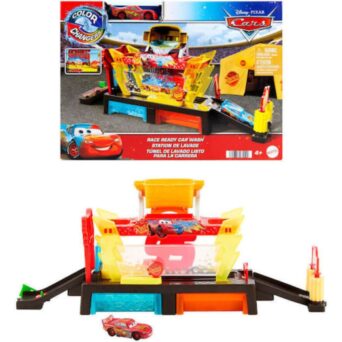 Disney Pixar Cars Colour Changers Πλυντήριο Χρωμοκεραυνών JBM70 – Σετ Παιχνιδιού με Αλλαγή Χρώματος