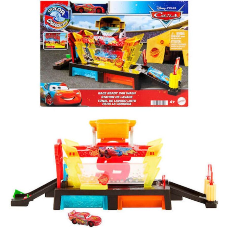 Disney Pixar Cars Colour Changers Πλυντήριο Χρωμοκεραυνών JBM70 – Σετ Παιχνιδιού με Αλλαγή Χρώματος