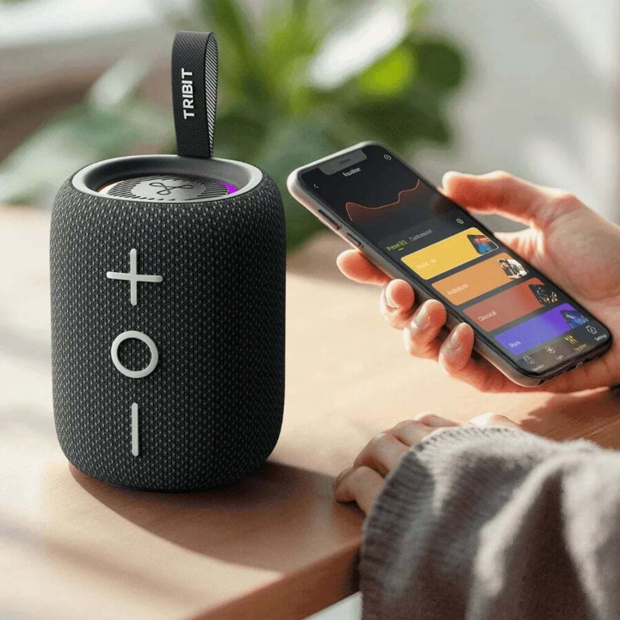 Tribit StormBox Mini BTS33 Ποιοτικο και Δυνατο Bluetooth Speaker 12W IPX7 Black Φορητό Αδιάβροχο Ηχείο με Led Φωτισμο και 12 Ωρες Αυτονομια