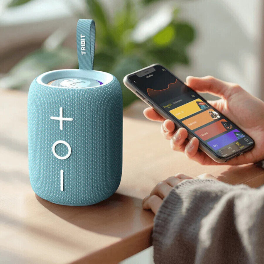 Tribit StormBox Mini BTS33 Ποιοτικο και Δυνατο Bluetooth Speaker 12W IPX7 Blue Φορητό Αδιάβροχο Ηχείο με Led Φωτισμο και 12 Ωρες Αυτονομια