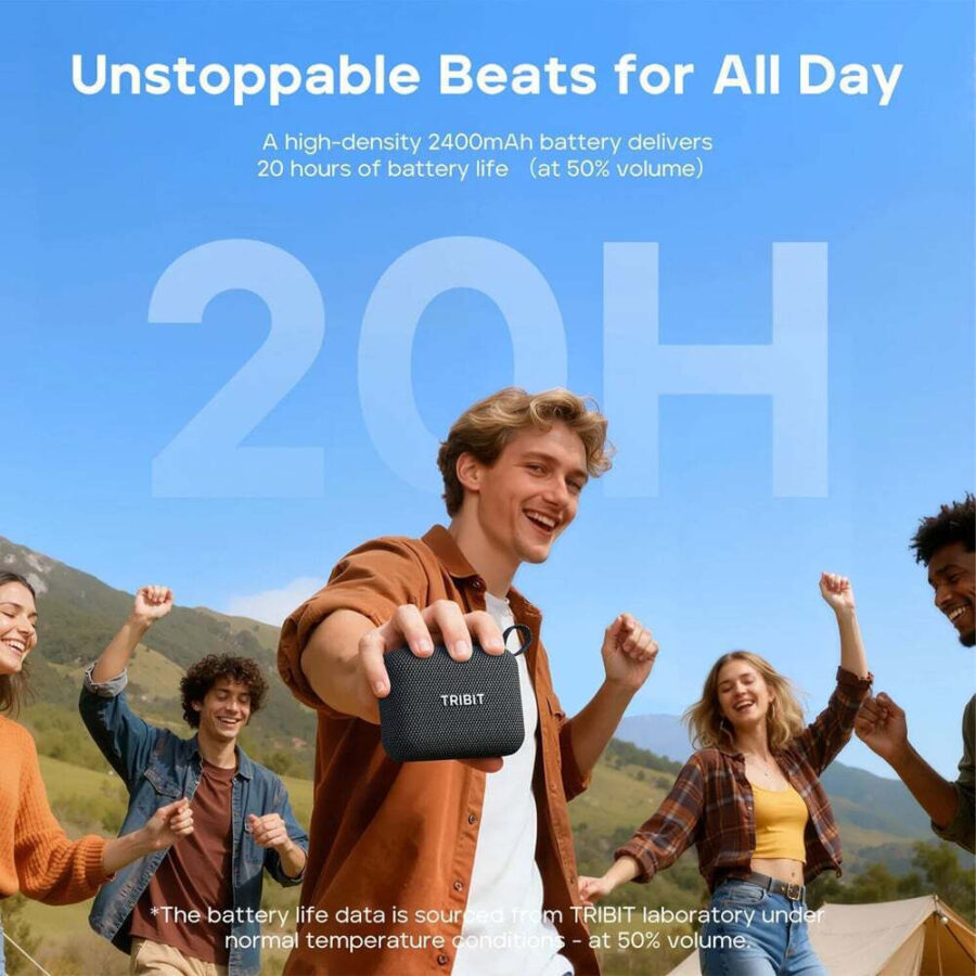 Tribit PocketGo BTS68 Ποιοτικο και Δυνατο Bluetooth Speaker Blue IP68 7W – Φορητό Αδιάβροχο Ηχείο με 20h Μπαταρία