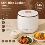 Mini Rice Cooker XM312 1.8L 300W Πολυλειτουργική Μικρή Ρυζομηχανή για Ρύζι, Σούπες & Hot Pot 220V (Τυχαίο χρώμα)