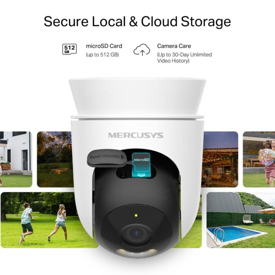 Mercusys MC500 Outdoor Wi-Fi Camera 1080p – Περιστρεφόμενη Κάμερα Ασφαλείας Εξωτερικού Χώρου με Night Vision