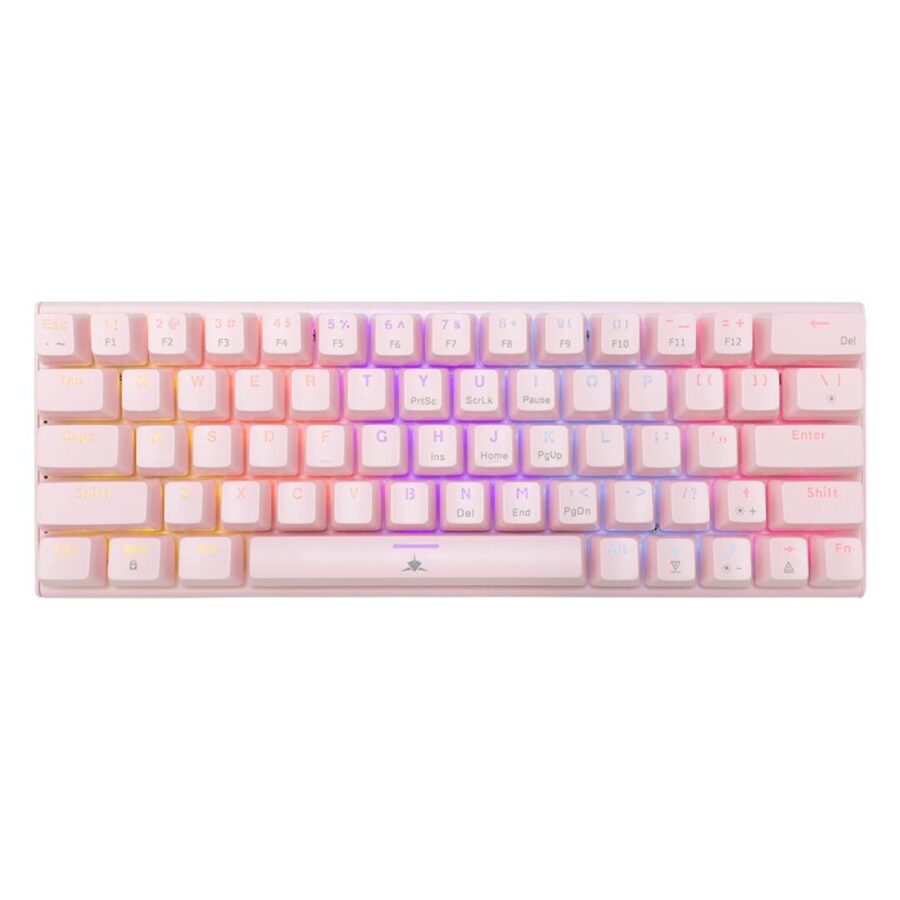 WHITE SHARK MECHANICAL KEYBOARD 60% US BLUE SWITCH WAKIZASHI (GK002421)PINK Ροζ (Αντιγραφή)