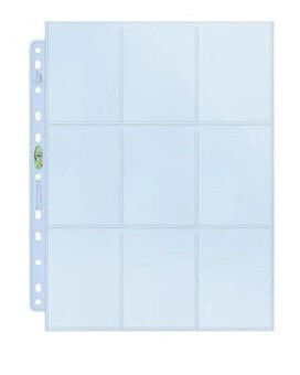 Ultra Pro 9 Pocket Platinum (YuGiOh, Pokemon) Card Pages – Θήκες Καρτών 63x88 Clear  (1 Σελιδα)