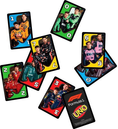 UNO Formula 1 Mattel – Επιτραπέζιο Παιχνίδι Καρτών για 2-10 Παίκτες 7+ Ετών (JMF10)