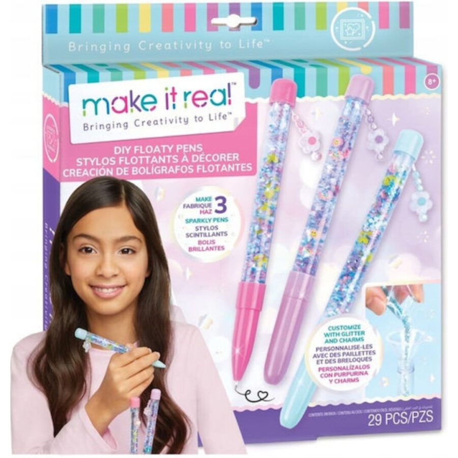 Make It Real Floaty Pens DIY Kit 1326 – Κατασκευή Στυλό για Παιδιά | Δημιουργικό Σετ Stationery