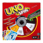Mattel UNO Spin (JGR00) – Επιτραπέζιο Παιχνίδι Καρτών UNO με Περιστρεφόμενο Τροχό για 2-10 Παίκτες