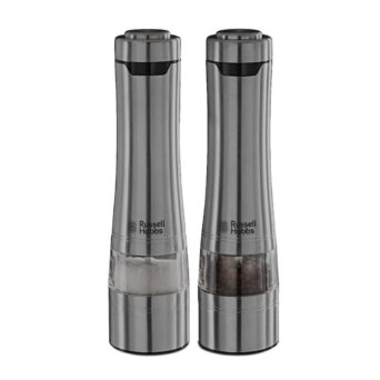 Russell Hobbs Classics Ηλεκτρικοί Μύλοι Μπαχαρικών Inox Σετ 2 Τεμαχίων για Αλάτι & Πιπέρι (23460-56)